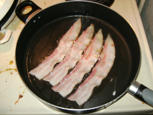 american bacon cooking