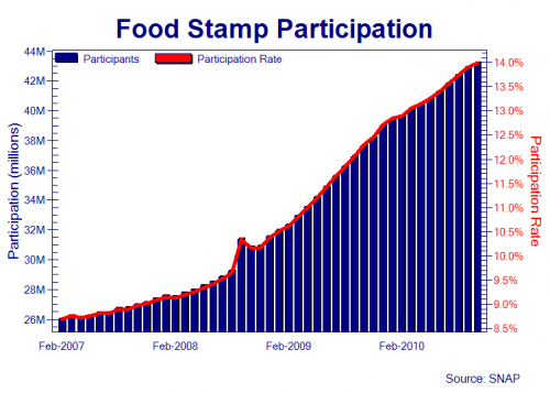food stamp participation over the past 5 years