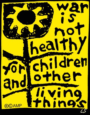 war is not healthy for children and other living things