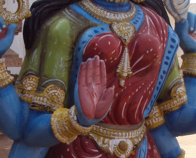 a depiction of the multiple arms of Kali Maa, in Goa