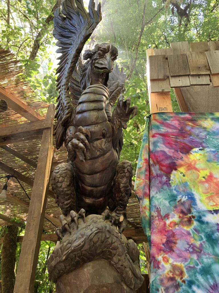 240711 wooden dragon sculpture