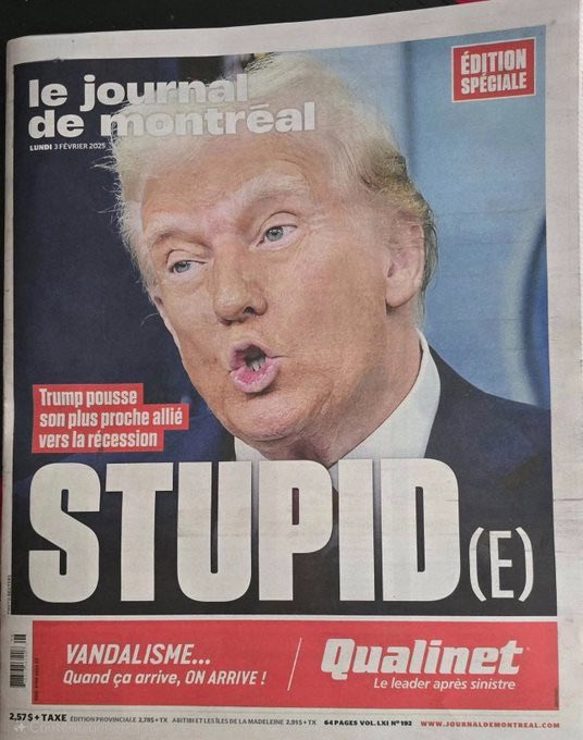 250203 Le Journal de Montreal cover page